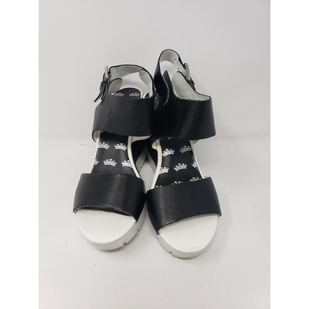 Juicy Couture‎ Trish Black & White Wedge Heels Women’s size 8
